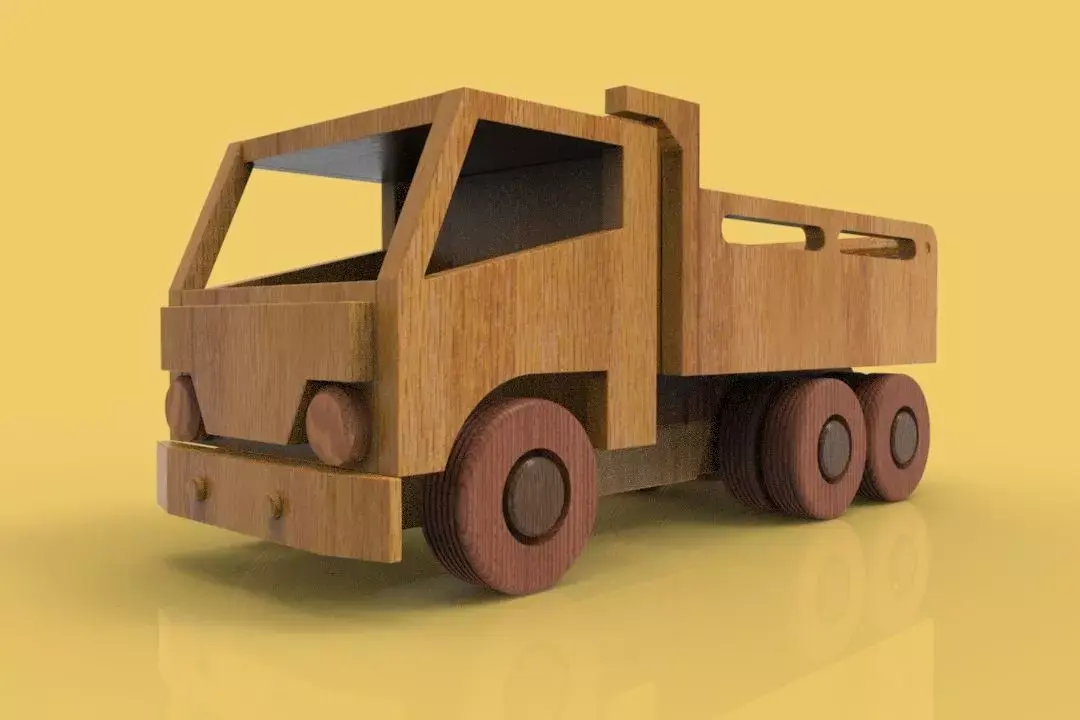 WOODEN TRUCK 3D model
