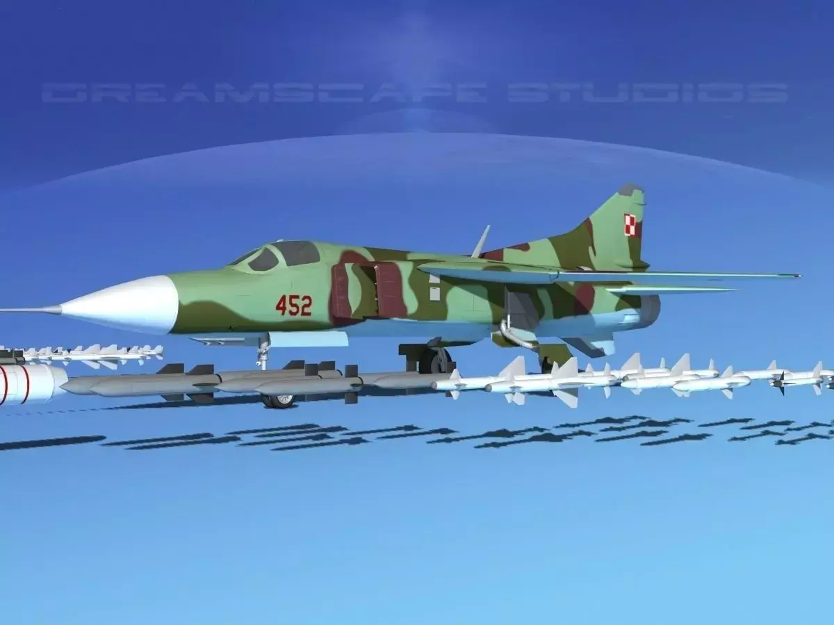 Mig-23 Fighter V16 Poland 3D model