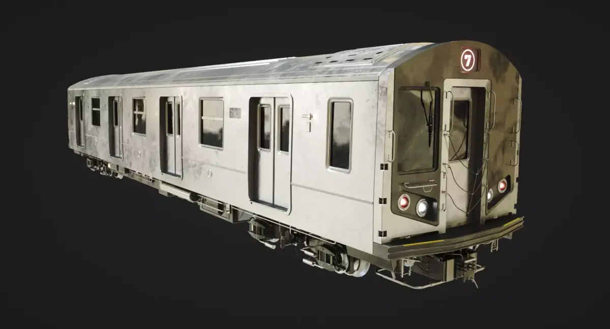 Subway Train Low-poly 3D model shop