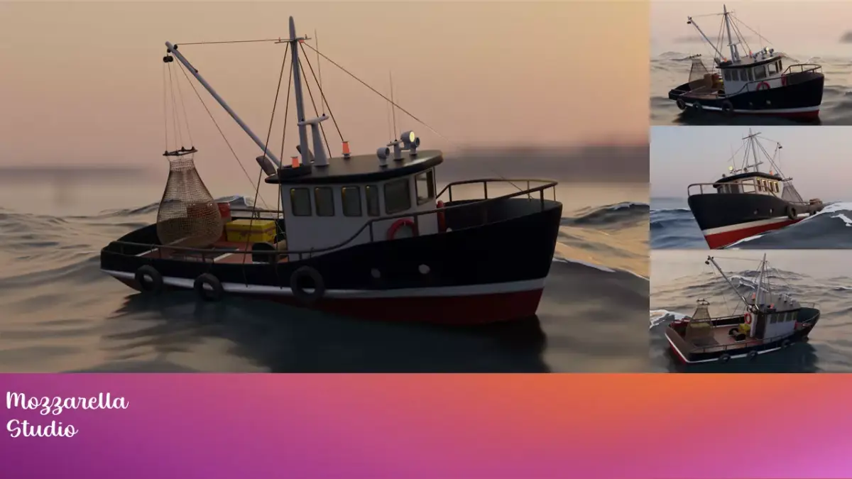 Trawler 3D model 3D model
