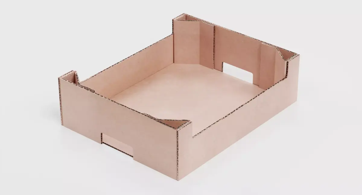 Cardboard Box - Open Transport Crate 3D model