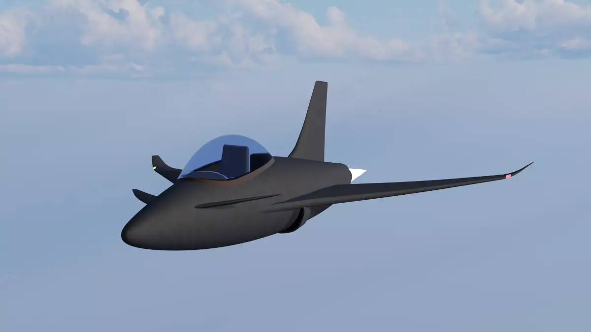 Small Concept Fighter Jet Low-poly 3D model