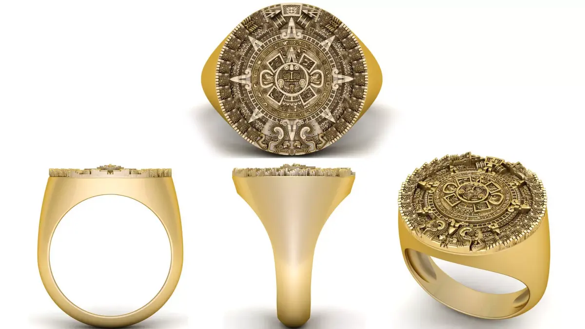 Mayan Calendar Ring 3D print model