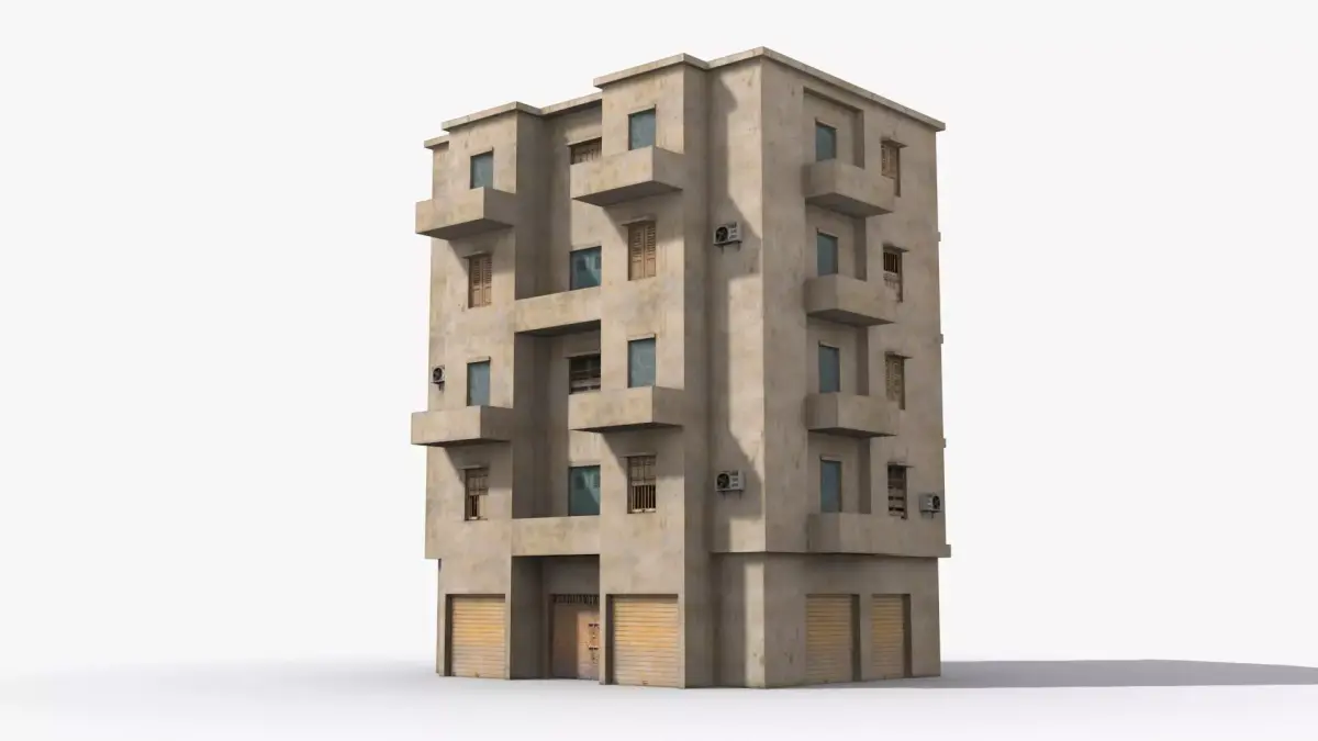 Arab Middle East Building x12 Low-poly 3D model