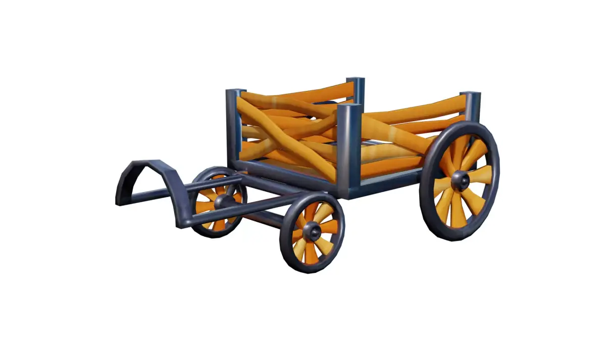 Cart Stylized Low-Poly Low-poly 3D model