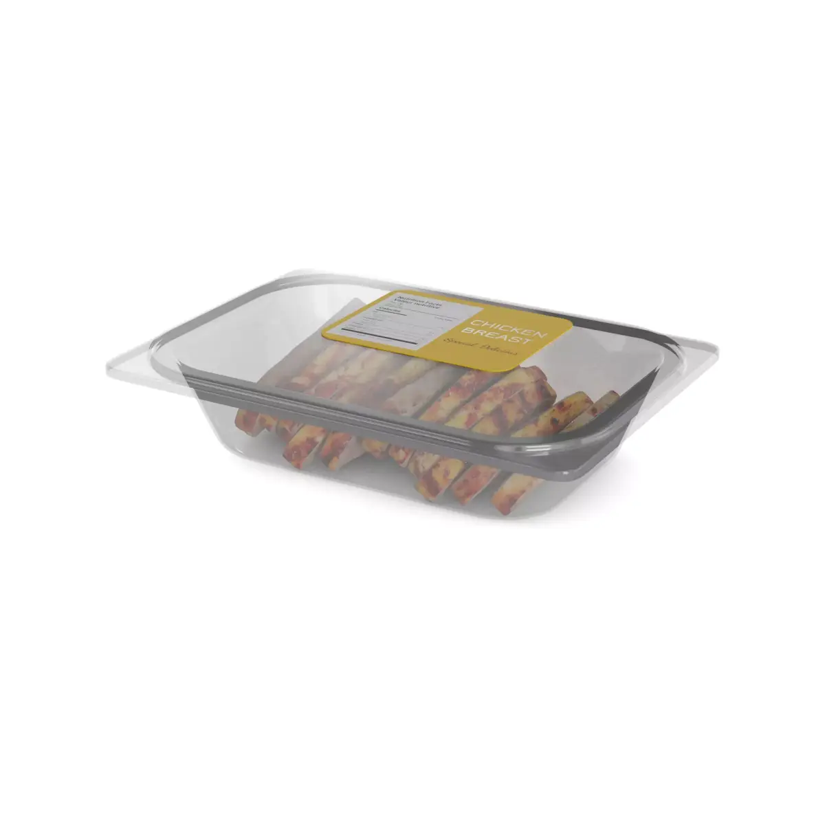 Deli sausages Cooked Chicken Breast 3D model