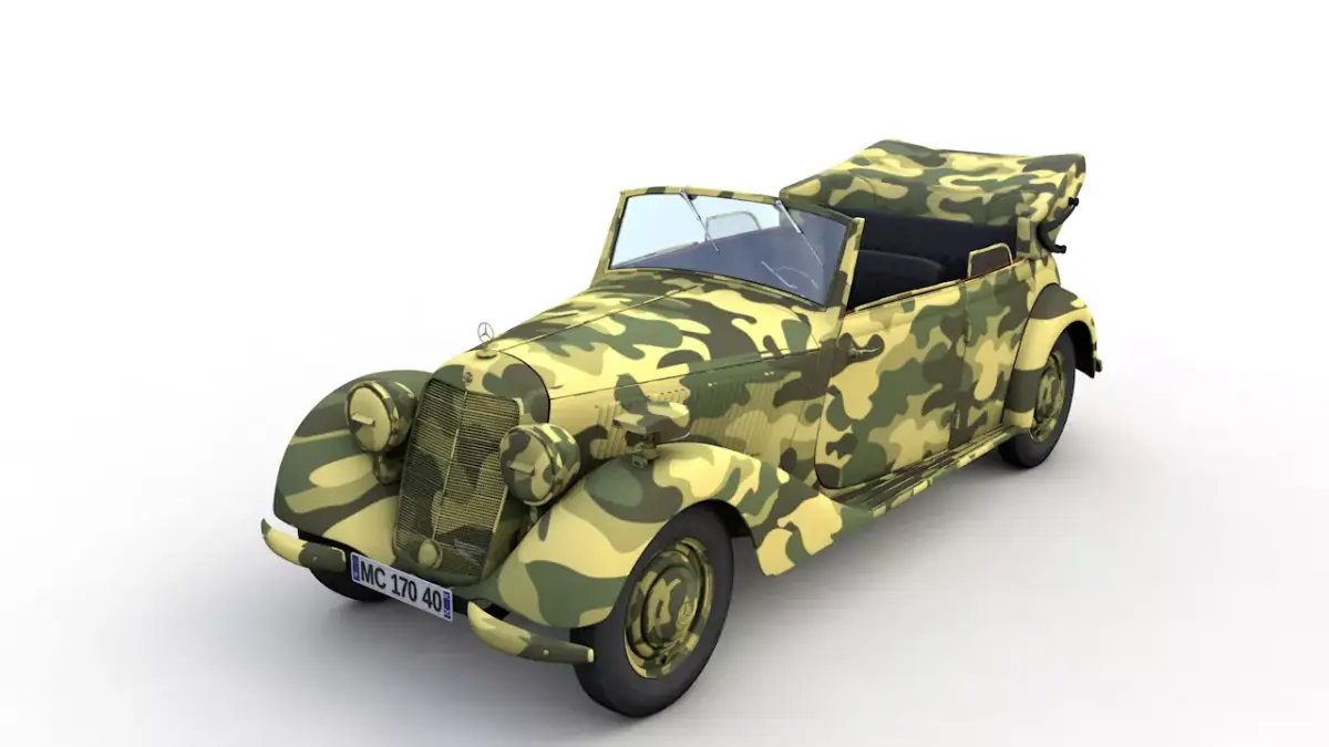 MERCEDES-BENZ TYP 170V CABRIOLET B GERMAN STAFF 1940 3D model
