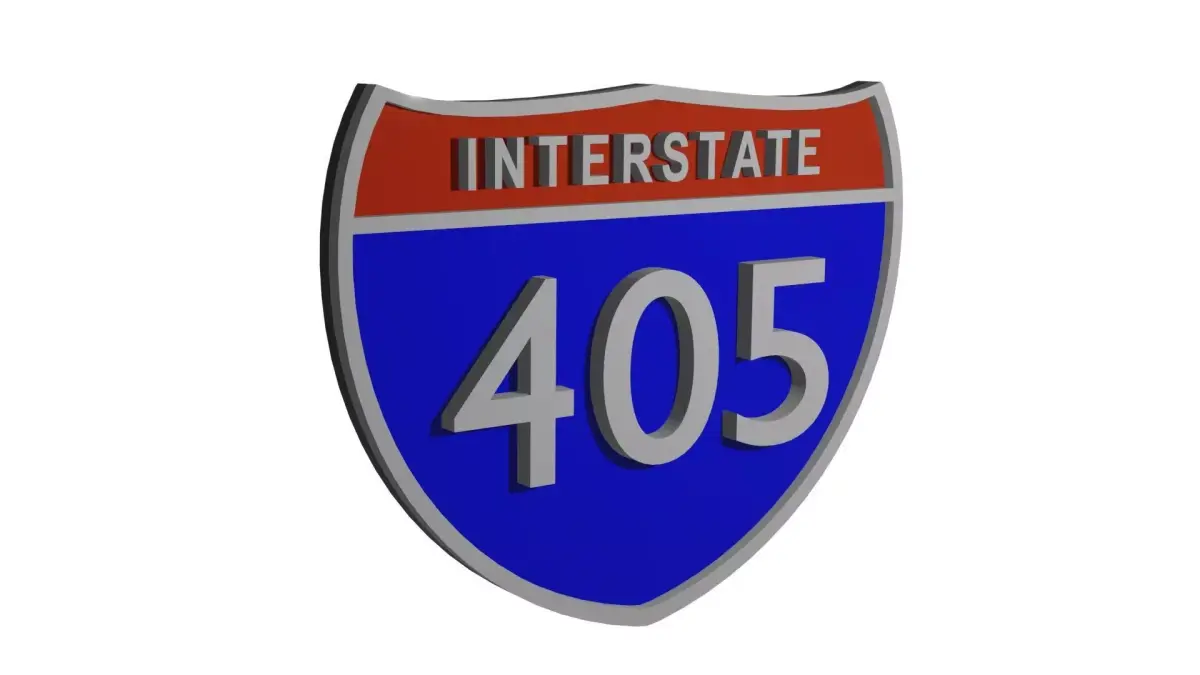 Sign Interstate Highway 405 2 3D model