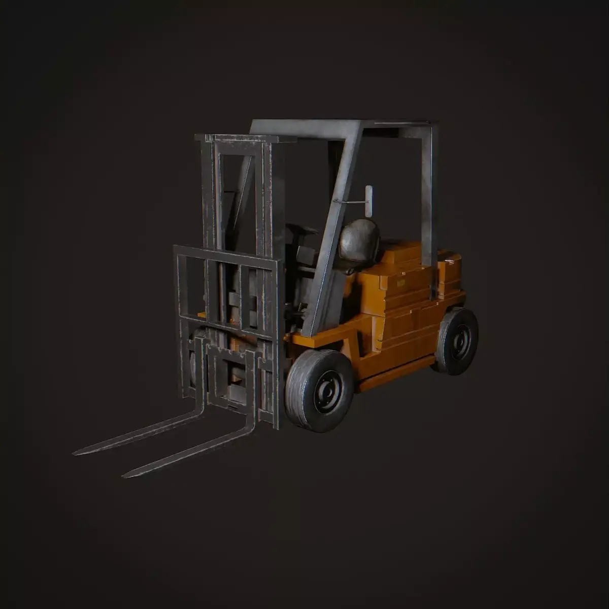 Forklift Low-poly 3D model