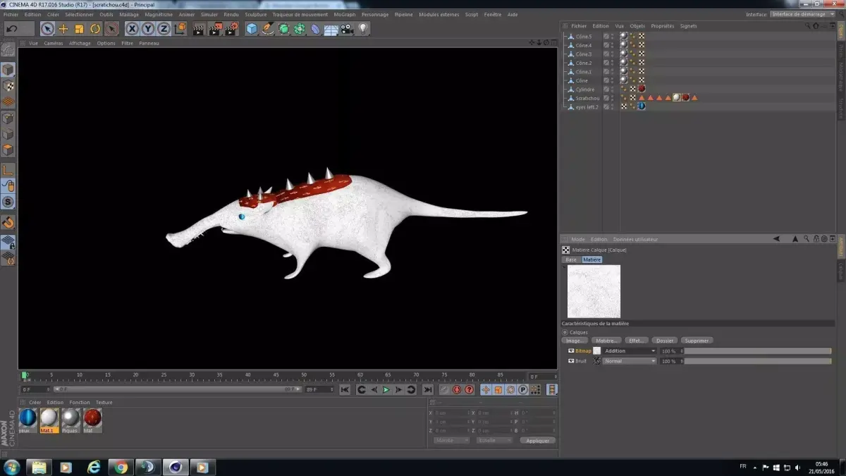 scratichou computer screen showing animal Free 3D model