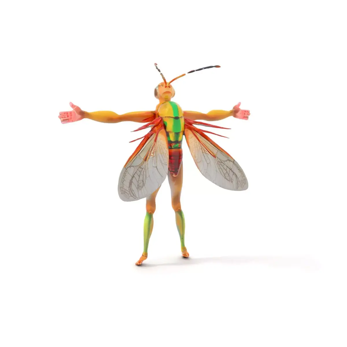Vivid Insectoid Hybrid model pack Low-poly 3D model