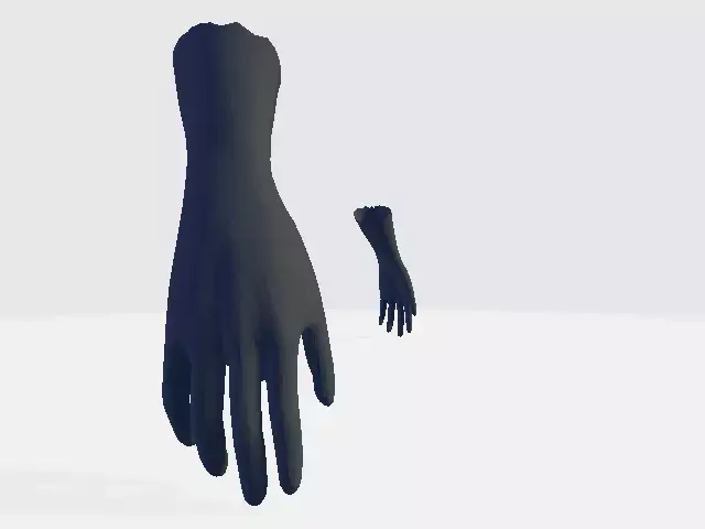 Hands pair of gloves Low-poly 3D model
