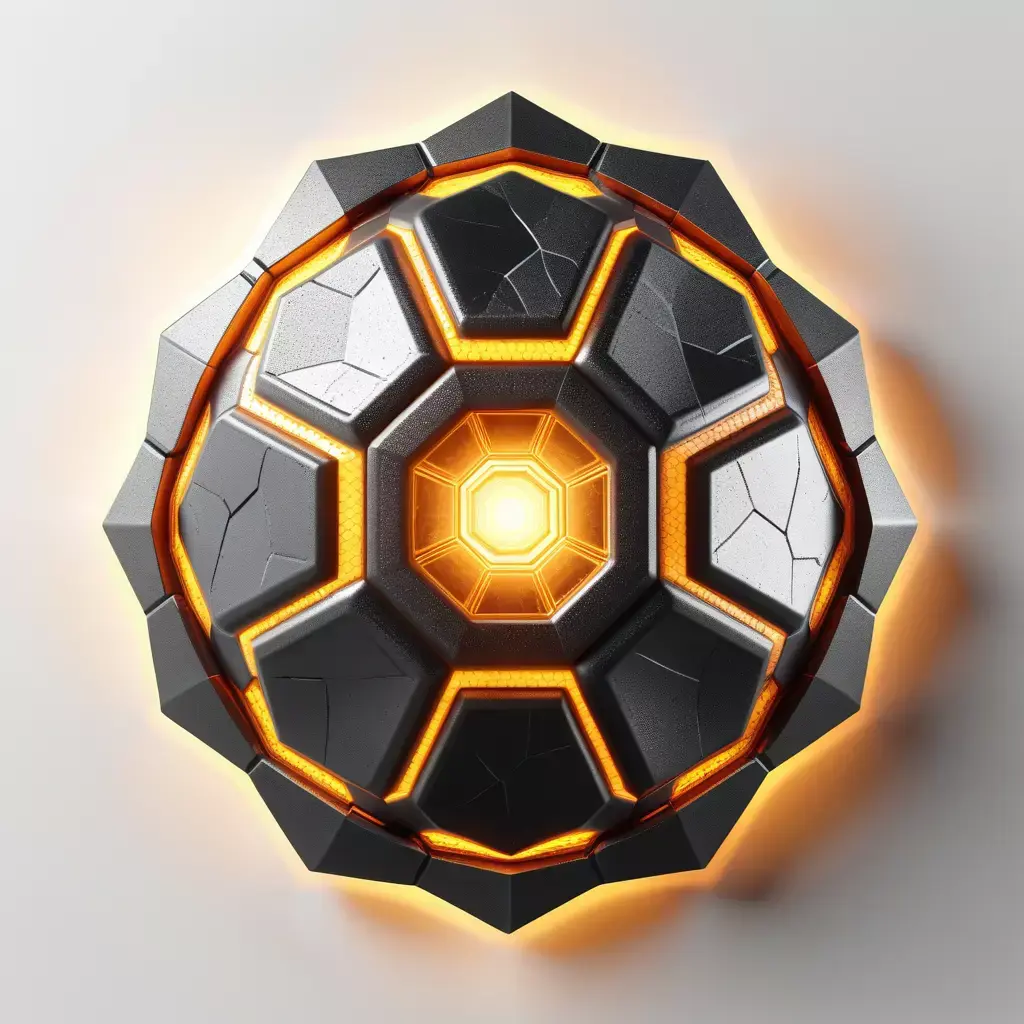 Glowing Hexagonal Energy Shield Prop 3D model