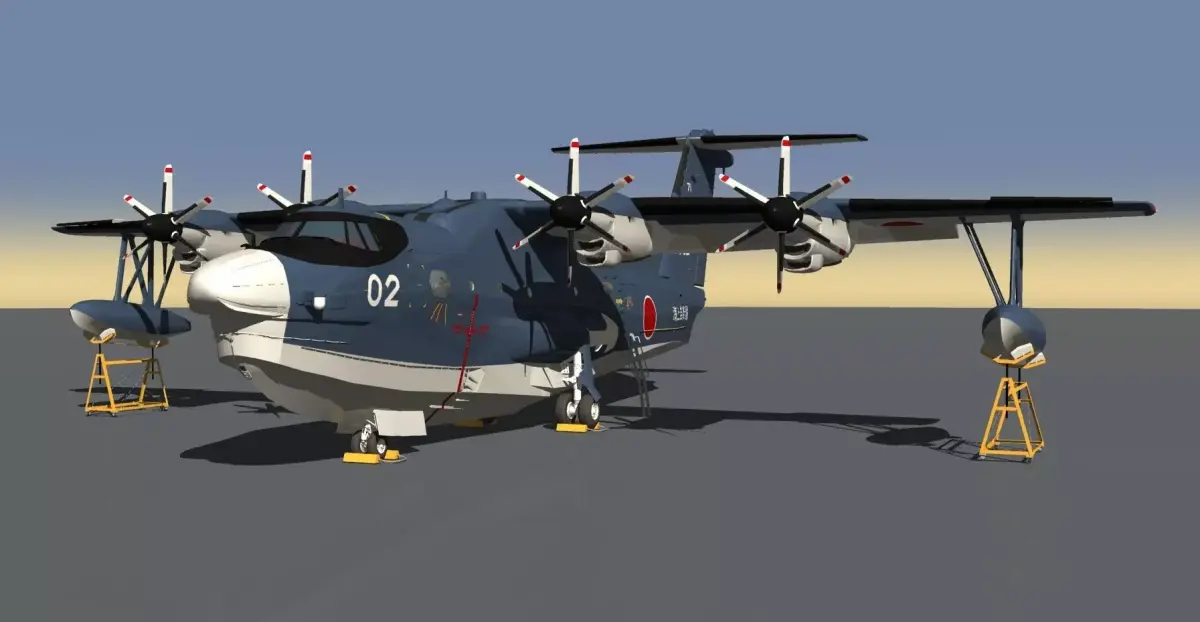 JMSDF STOL Rescue Flyingboat US-2 3D model