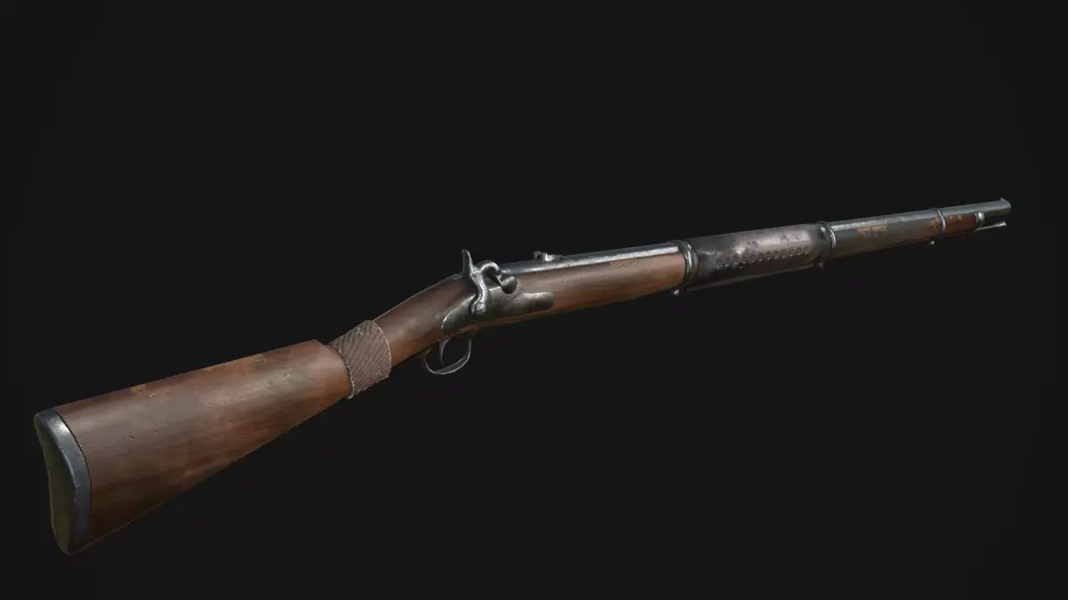 Gun Rifle Low Poly Game Ready Low-poly 3D model