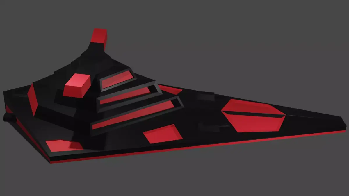 Starship triangular object 3D model