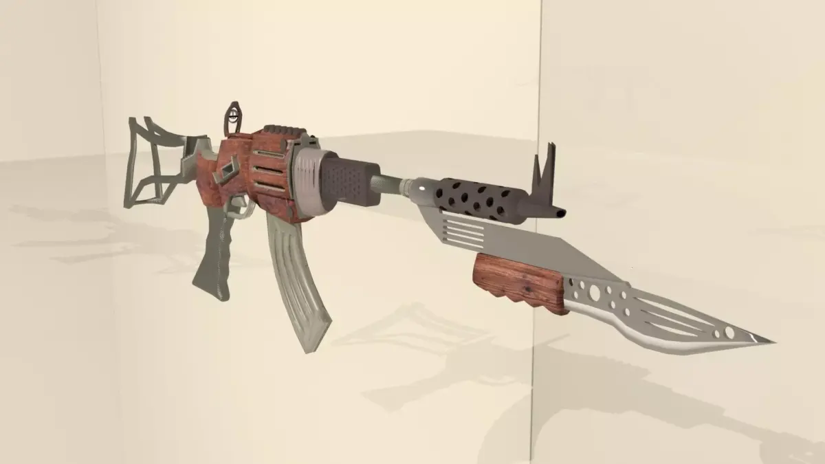 Mashine gun 3D model prototype design 3D model