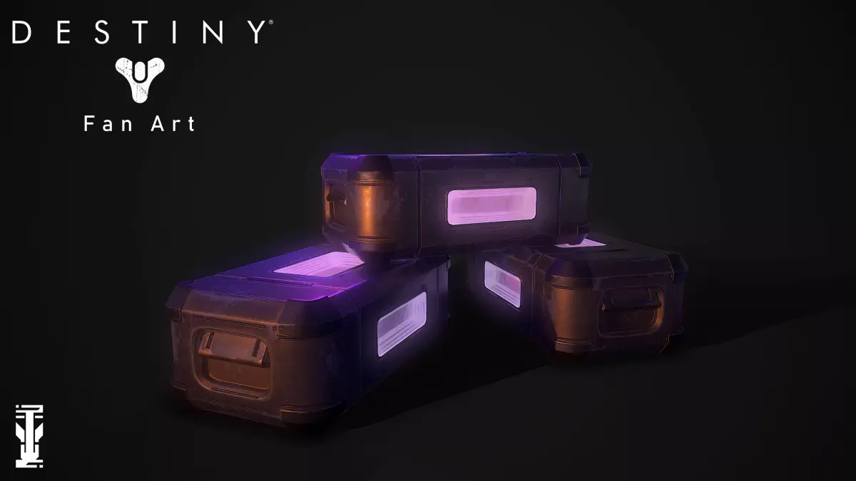 Destiny Heavy Ammo Box Asset Low-poly 3D model