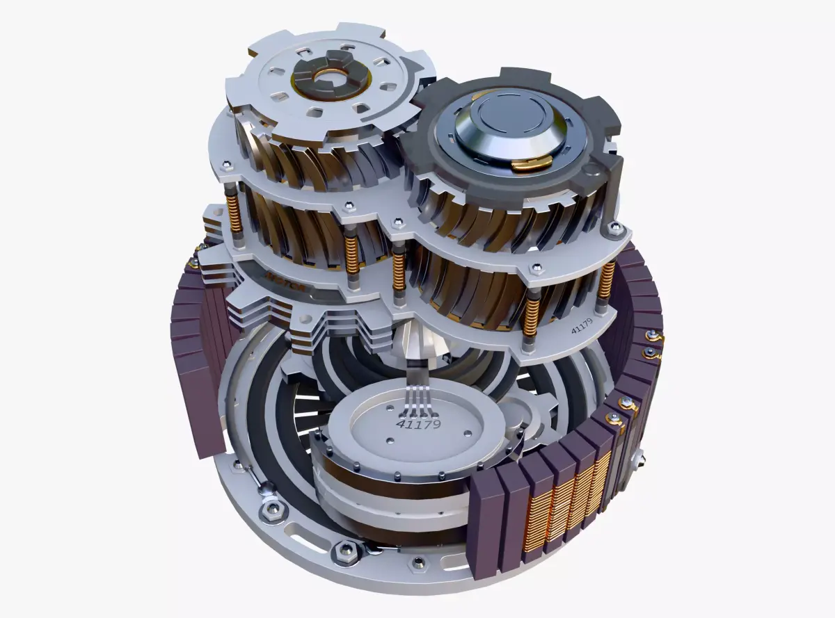 SciFi Electric Motor Gear Mechanism M1 3D model