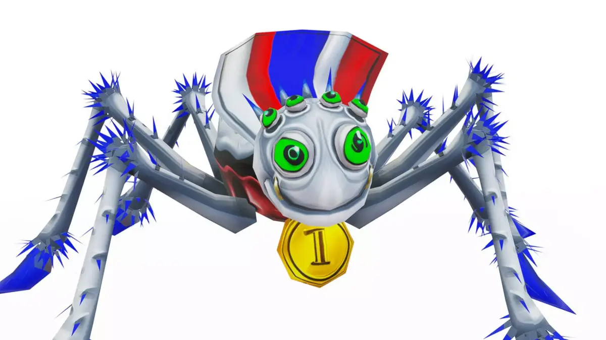 White Spider Funny Cartoon Insect Parasite Beetle Lowpoly Low-poly 3D model