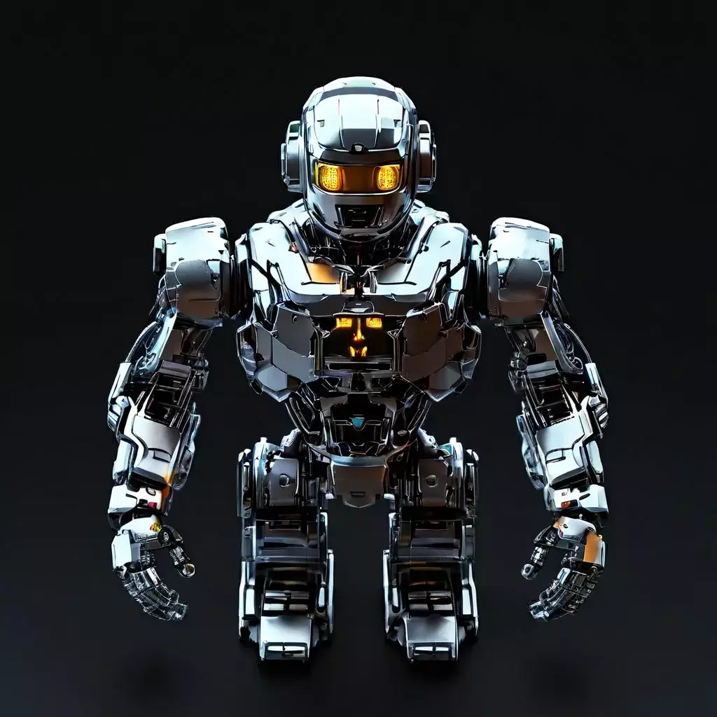 SciFi Heavy Combat Robot Mech Low-poly 3D model