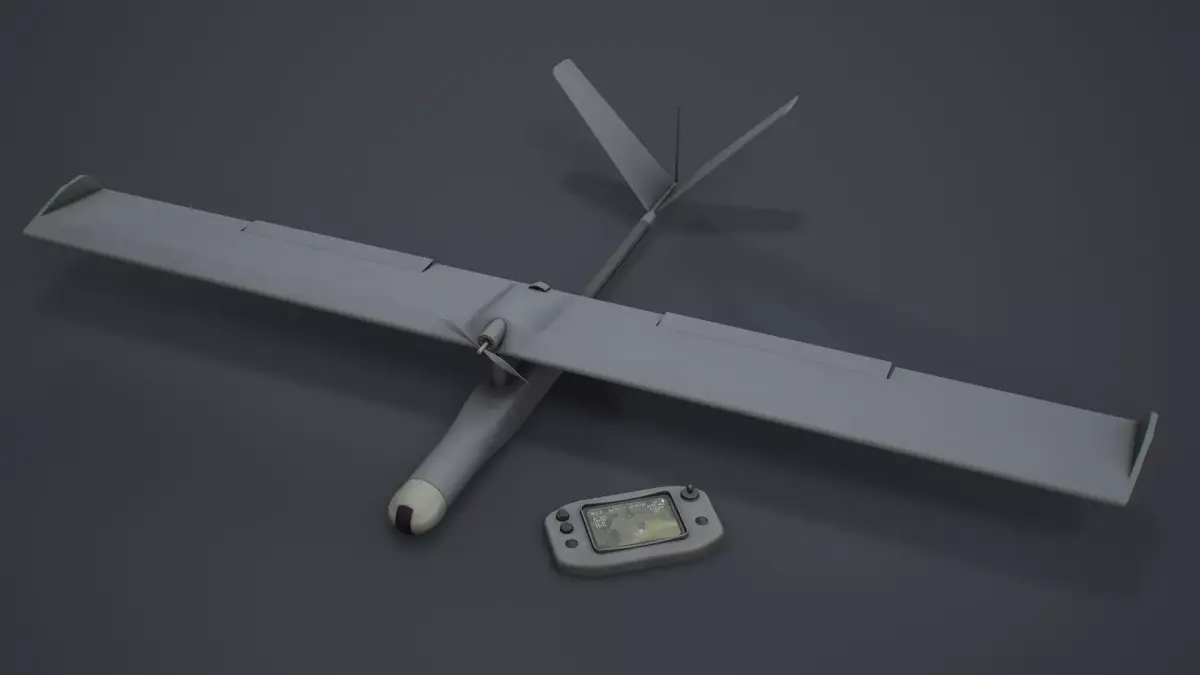 CH-802 China UAV Low-poly 3D model