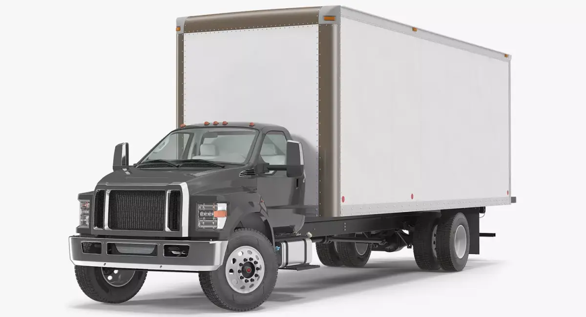 Box Truck Generic Rigged 3D model