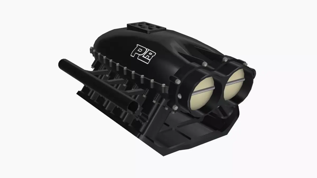 Magnatron 481x billet intake manifold Low-poly 3D model
