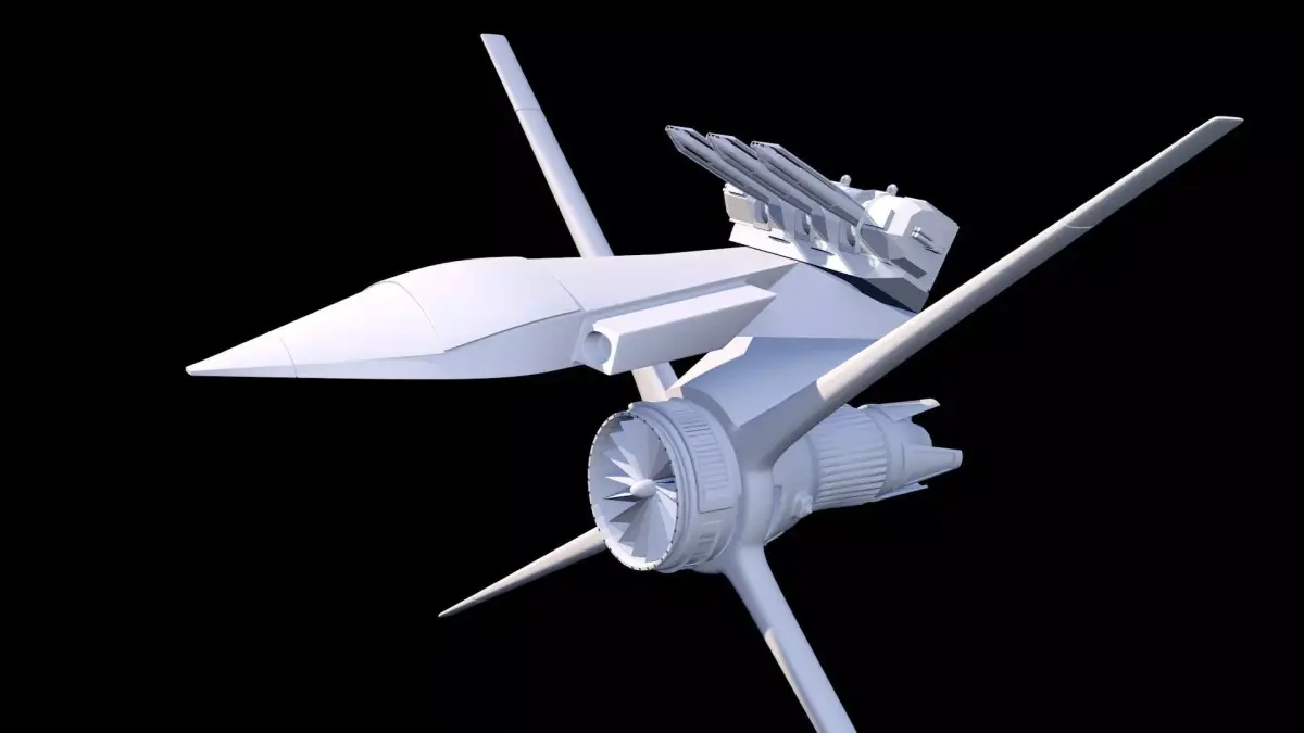 Jet Engine Powered Stealth Fighter Aircraft 3D Model 3D model