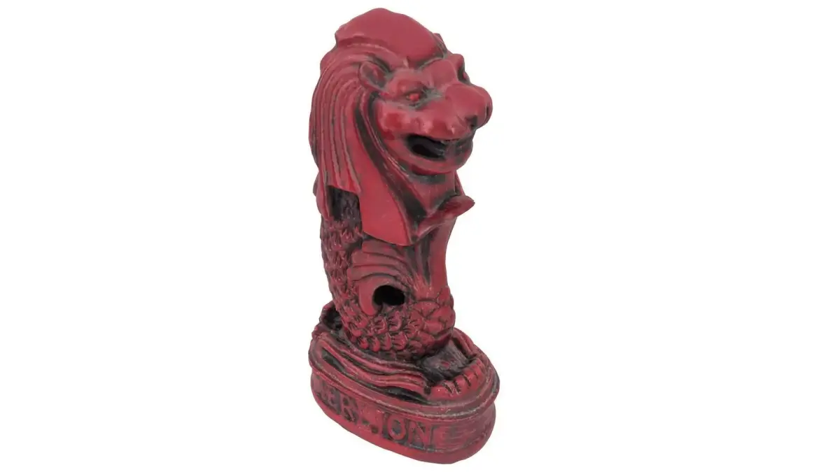 Merlion Figurine - High and Low Poly versions Low-poly 3D model