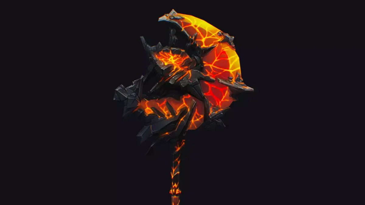 Axe Twohanded Large Mace Weapon Cutting Fantasy Melee Hatchet Low-poly 3D model