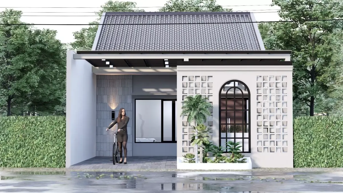 Complete Model One floor Minimalist Modern House Design  3D model