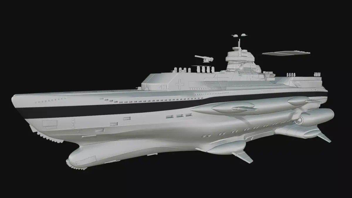 Eva Hammer ship- Wolfenstein 3D print model