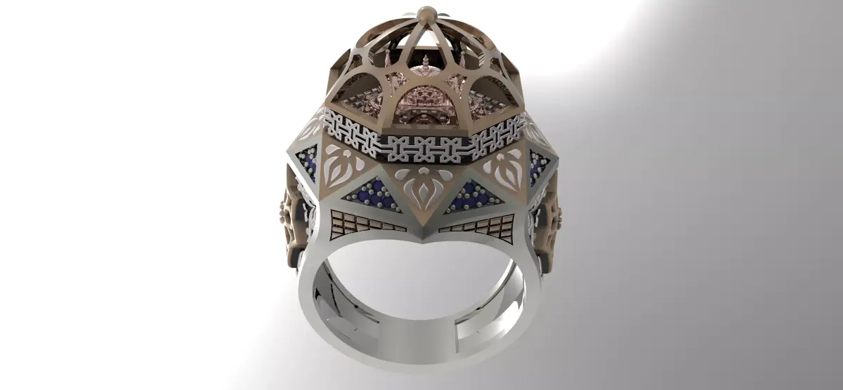 Hagia Sophia Inspired Architectural Dome Ring  3DM Model 3D model