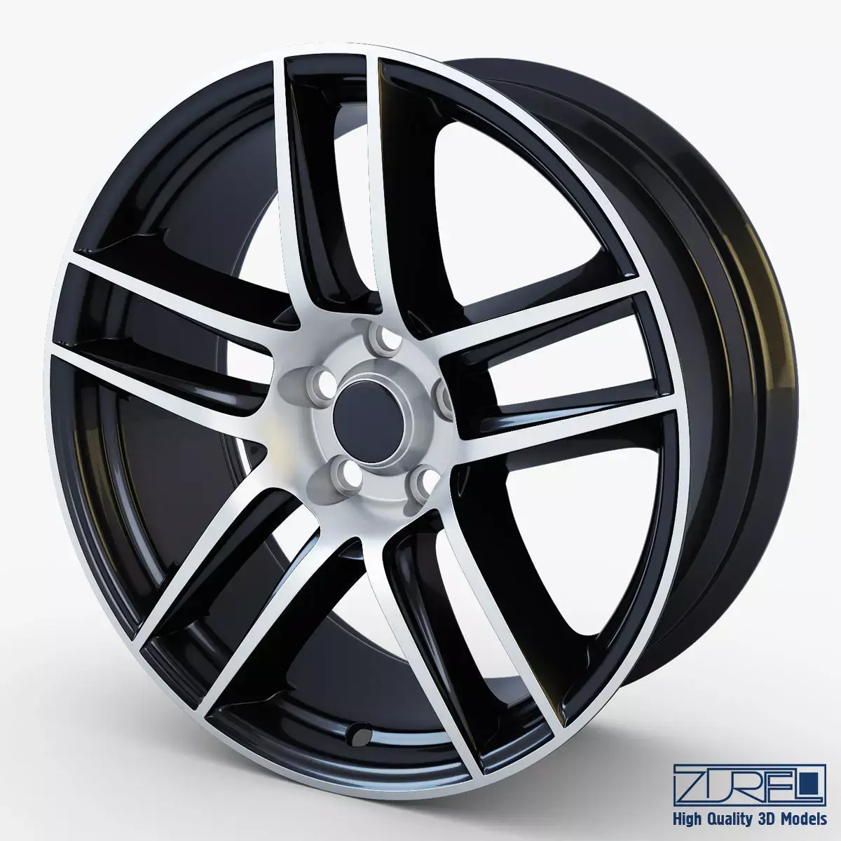 Boss 302 19 Laguna Seca wheel black 3D model
