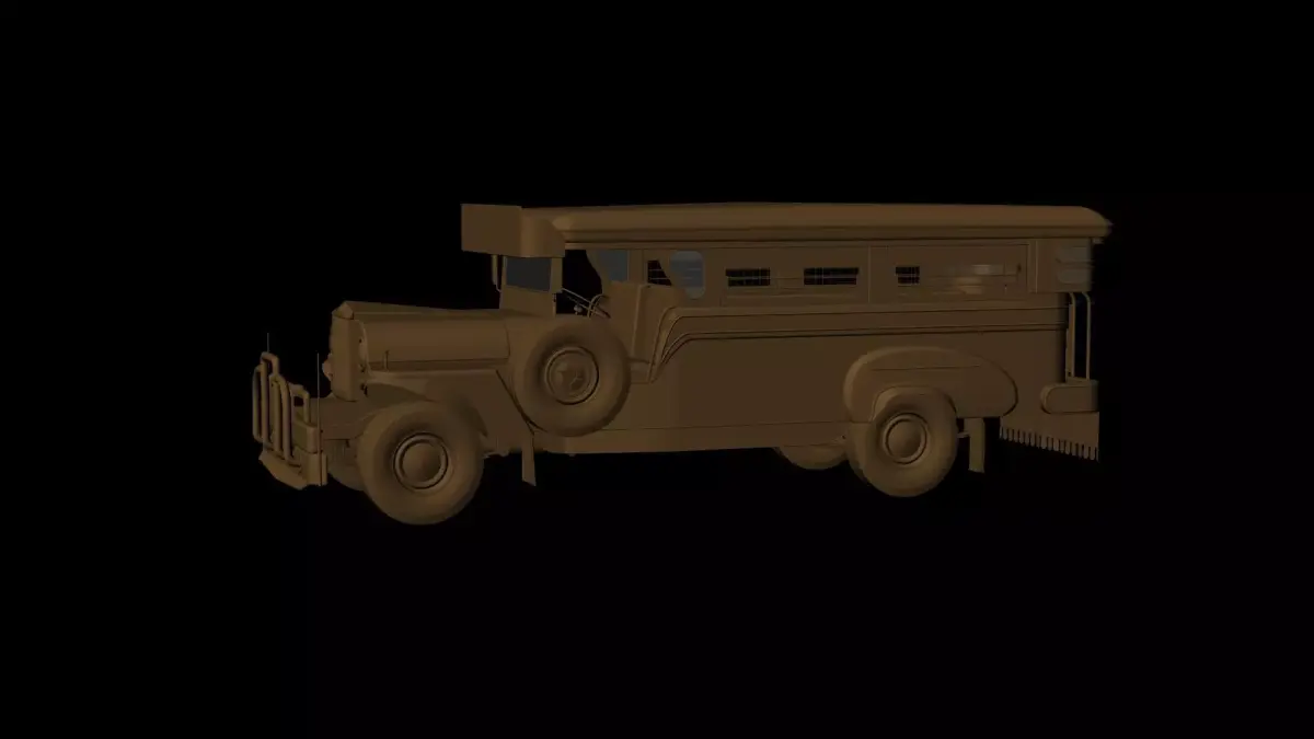 Jeepney school bus 3D model