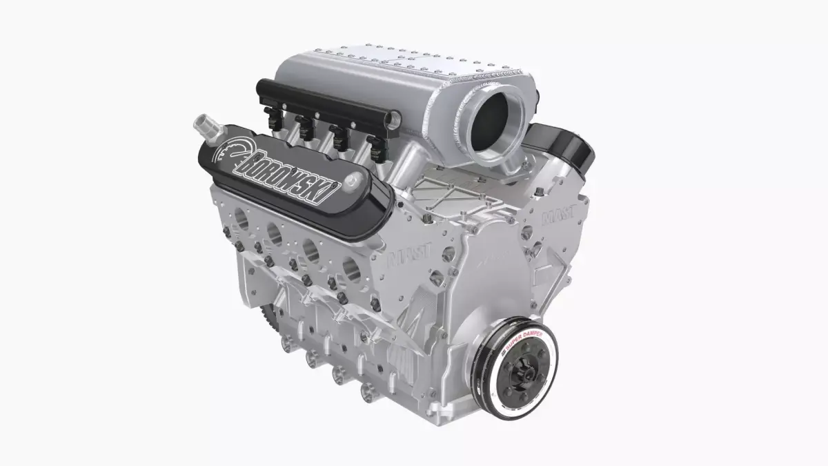 Noonan LS-Edge 495cui Borowski engine Low-poly 3D model