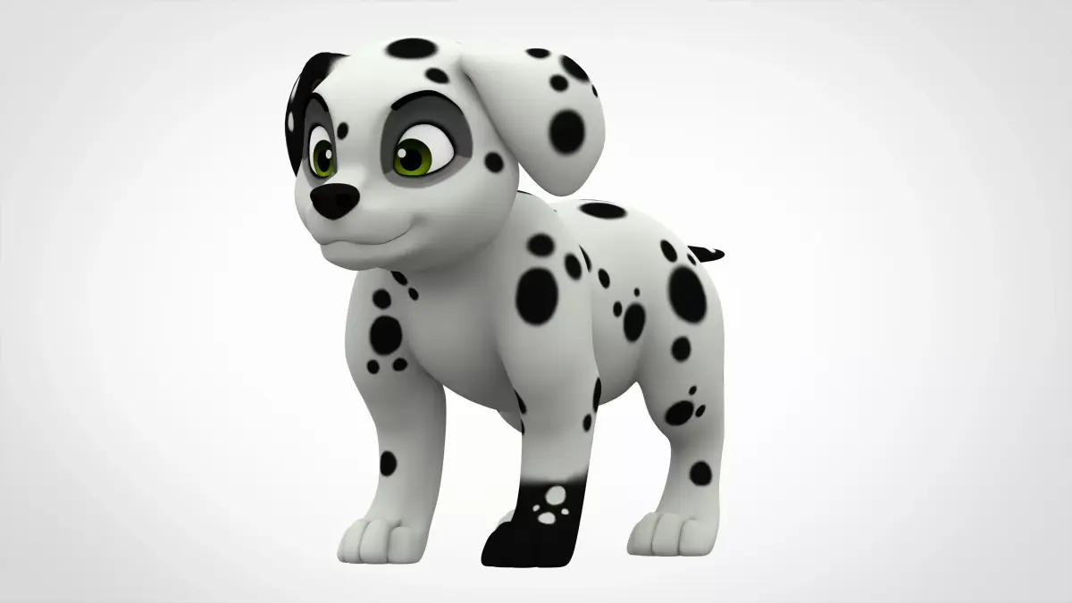 Dalmatian Puppy Low-poly 3D model purchase