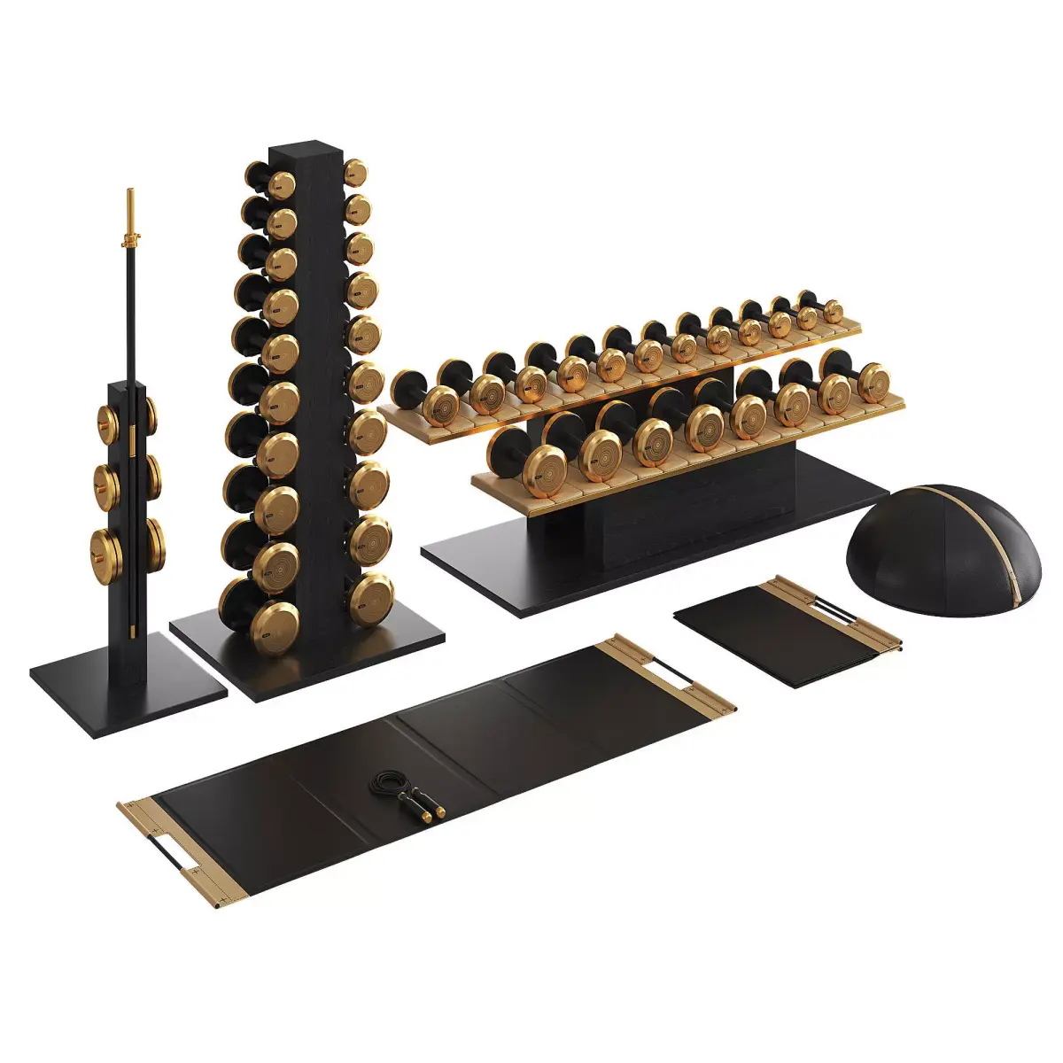 PENT luxury fitness equipment part 3 Black 3D model
