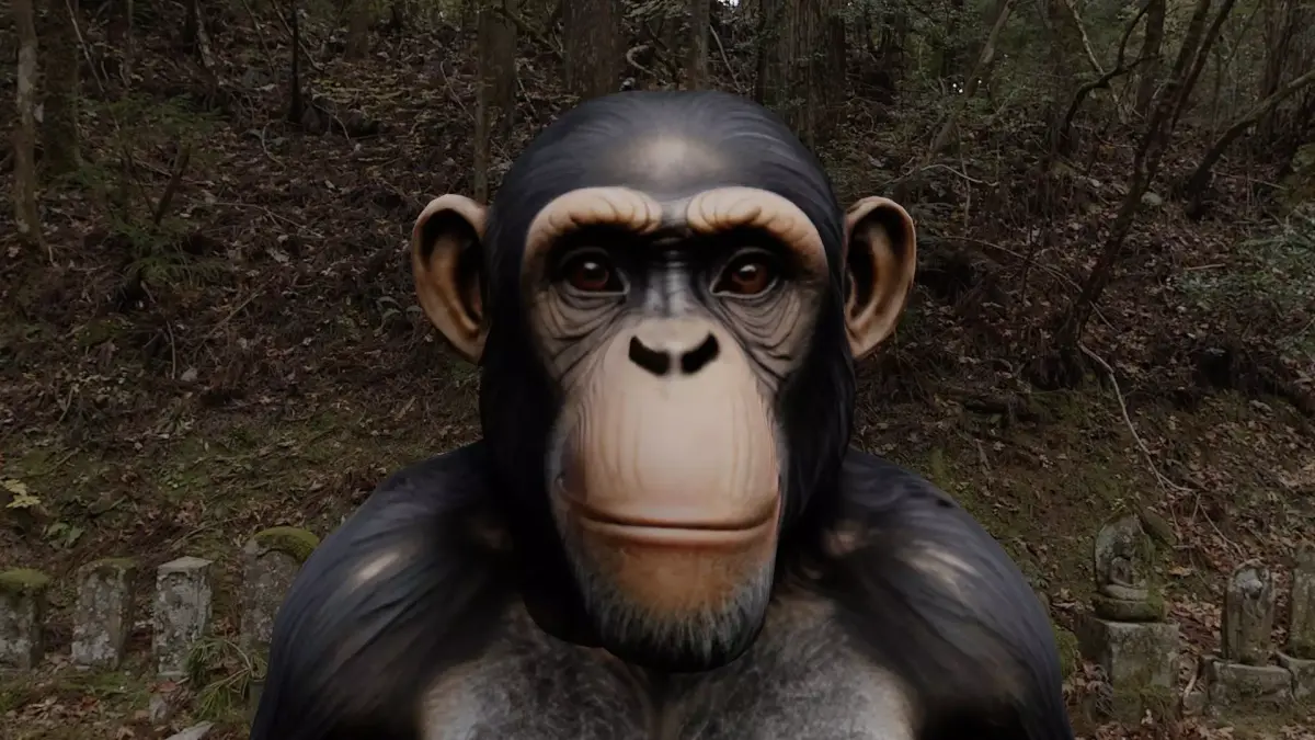 Chimpanzee Character - Realistic - Rigged - Animated for Games Low-poly 3D model