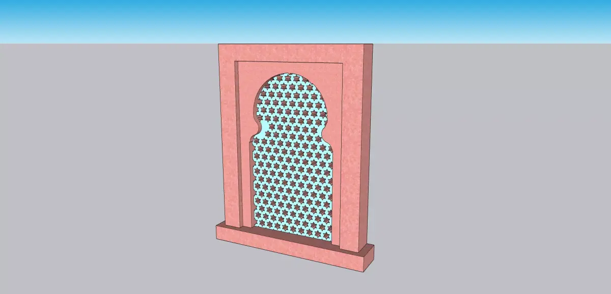 indian jodhpuri stone jharokha 3D model