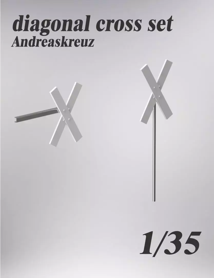 Diagonal cross set   3D print model