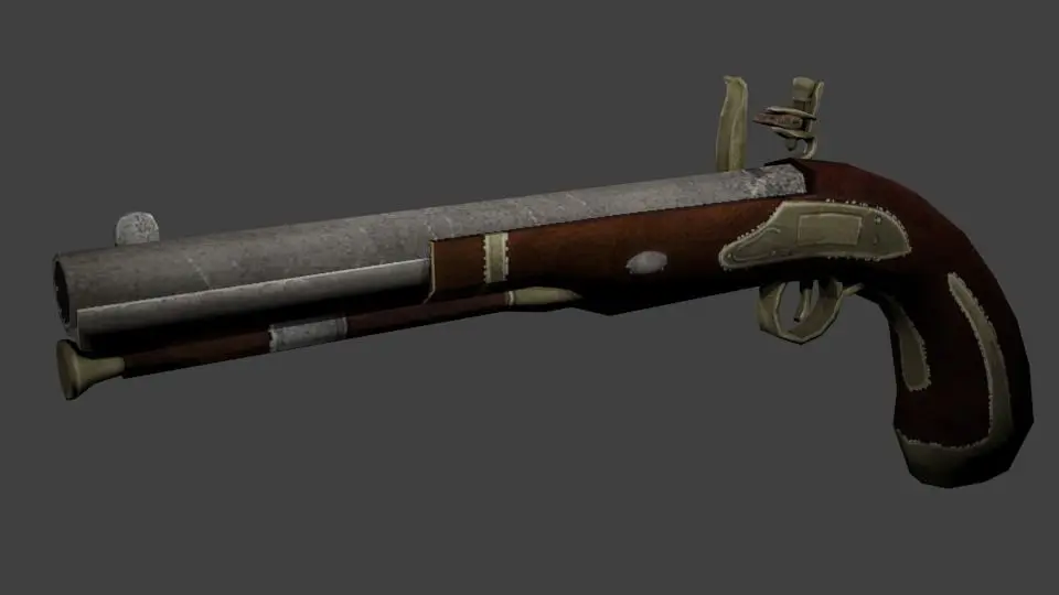 gun assassin creed pirat Free 3D model
