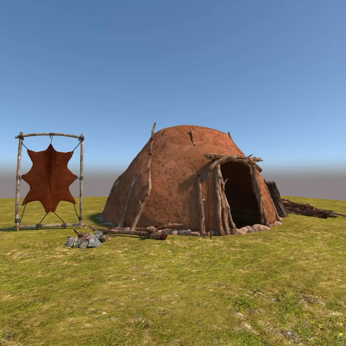 Neolithic House 3D model 3D model