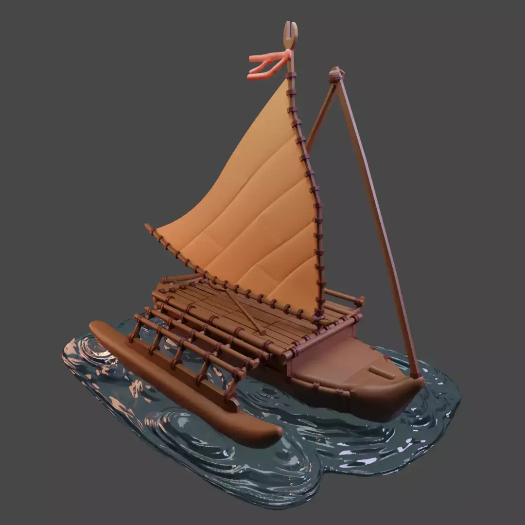 MOANA BOAT FUNKO POP DISNEY 3D model
