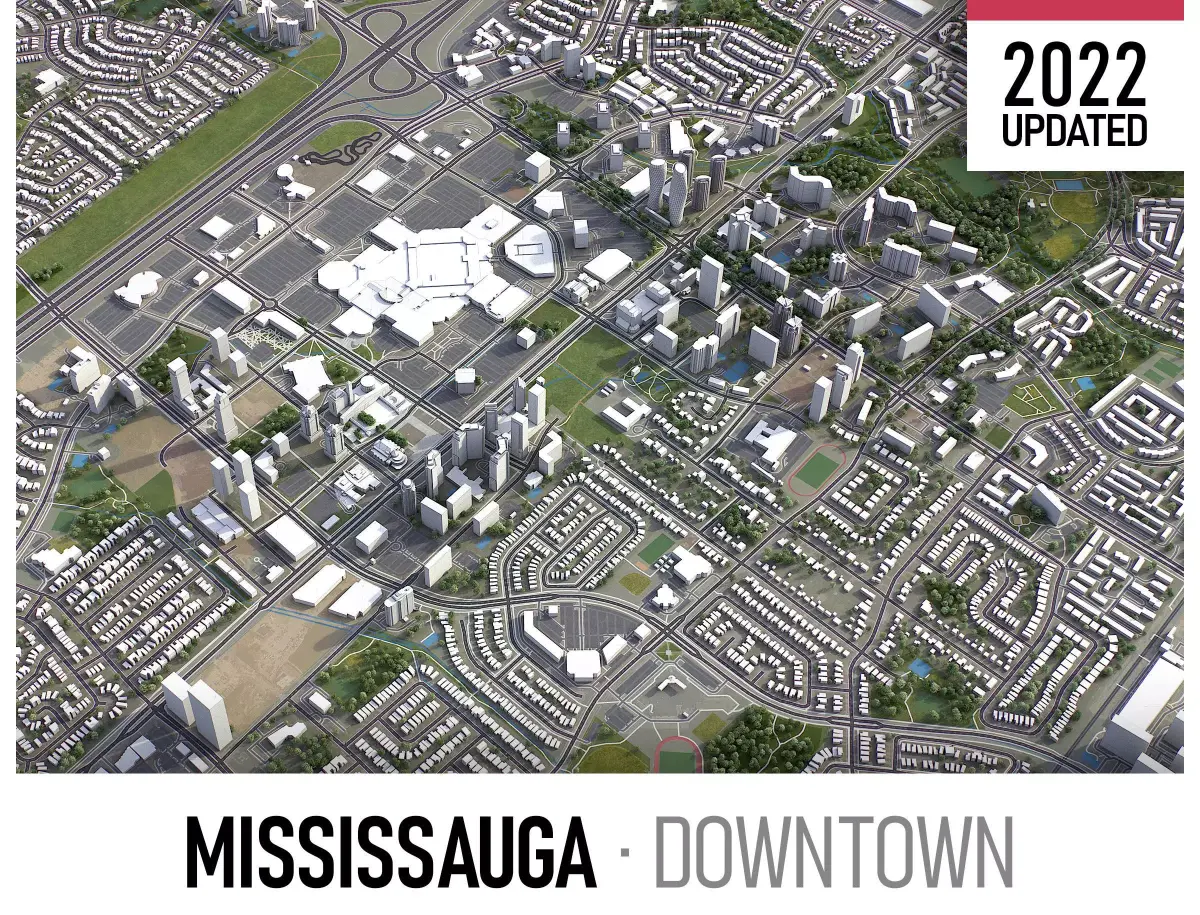 Mississauga Low-poly 3D model