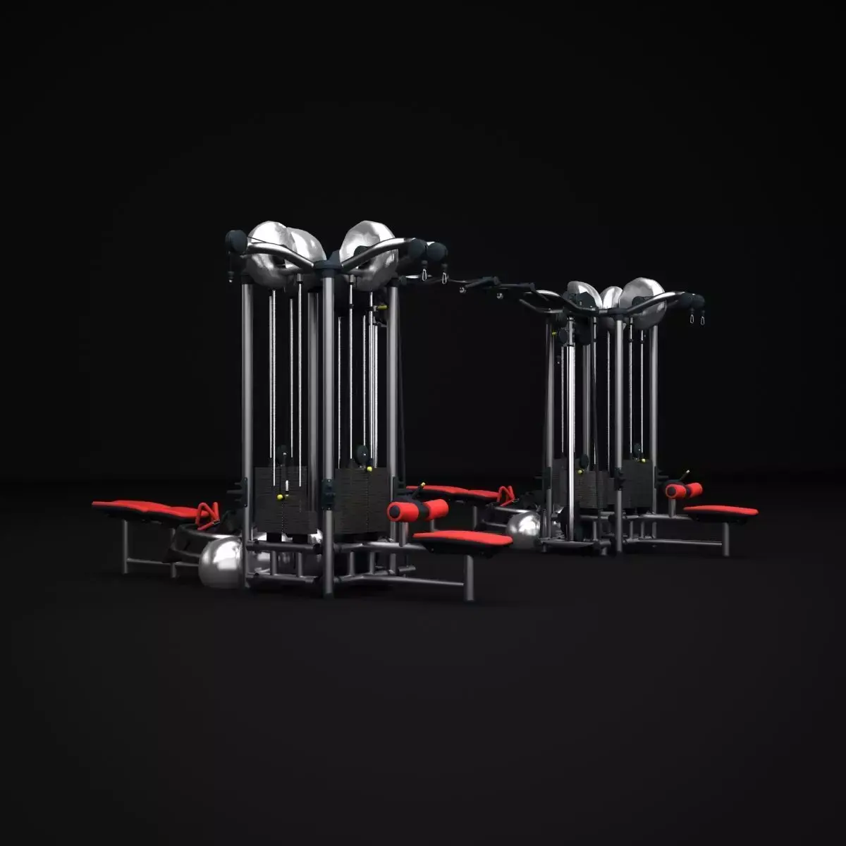 Multistation Fitness Cable Machine 3D model buy