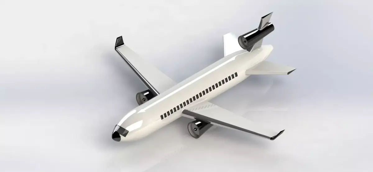 Douglas MD 11 low poly 3D Model Airplane  STL  3D model