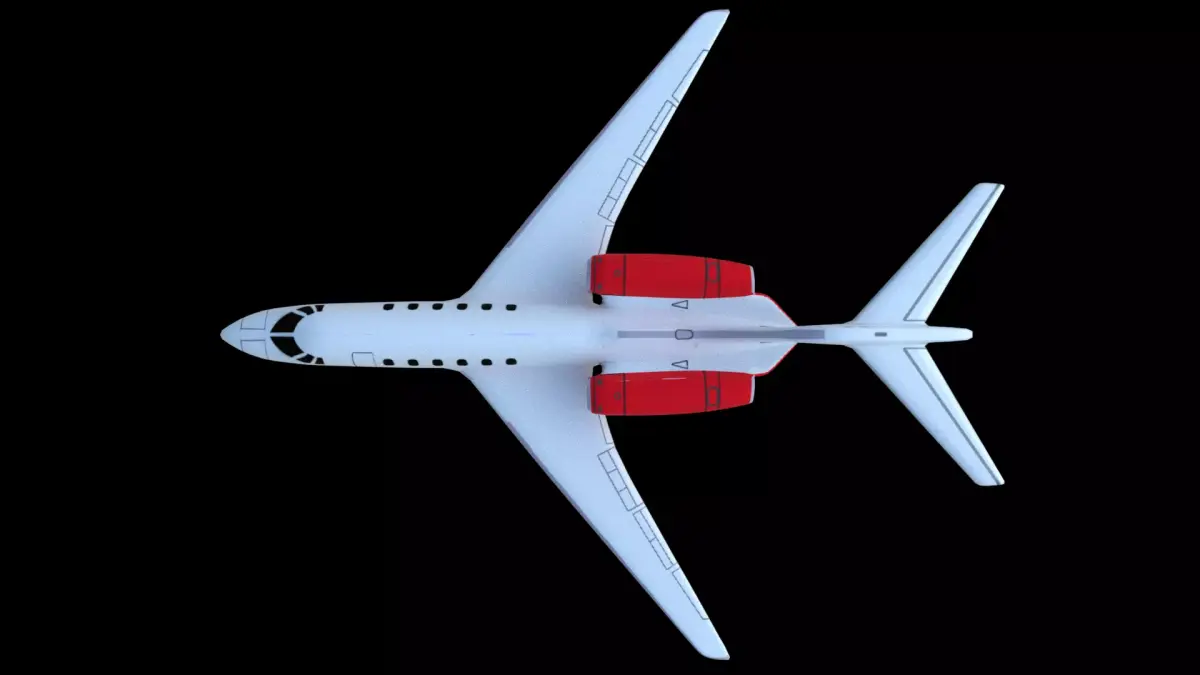 private jet Low-poly 3D model