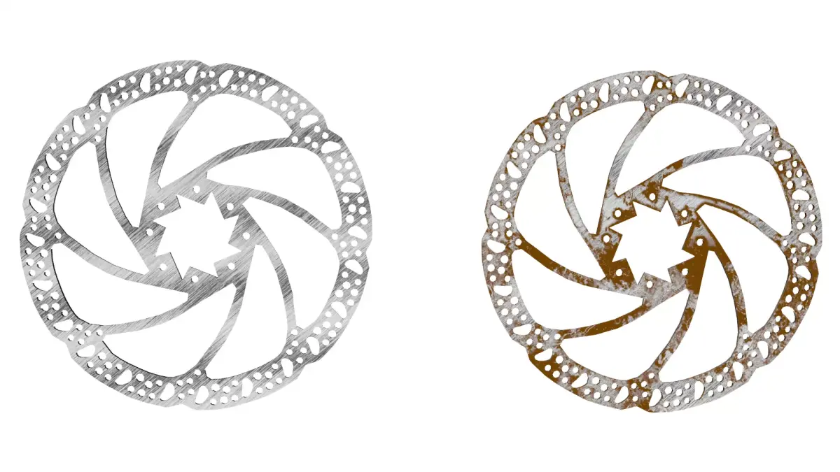 MTB Disc Brake Set - 2 Weathering Styles - PBR 3D model